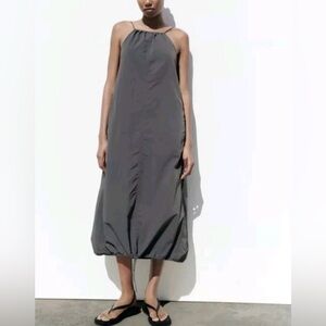 Zara Charcoal Gray Shift Dress Women Size XS NWT